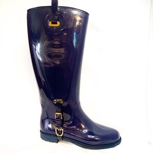 NWT Ralph Lauren Rain boots Blue violet size 11B